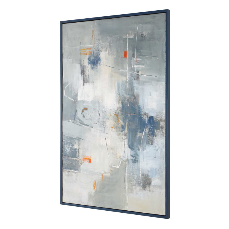 «Uttermost Blueprint», art moderne peint à la main