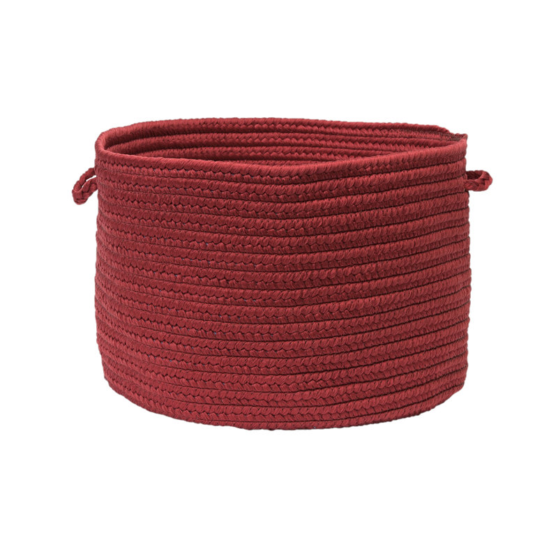 Panier de rangement tressé intérieur / extérieur, H 12 po x l 18 po x P 18 po, Sangria