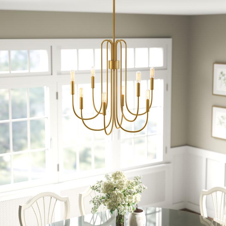 Alic 8-Light Polished Gold Chandelier