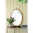 Charming Oval Wall Mirror With Sturdy Wood Frame, Enhancing Room Aesthetics And Brightening Spaces