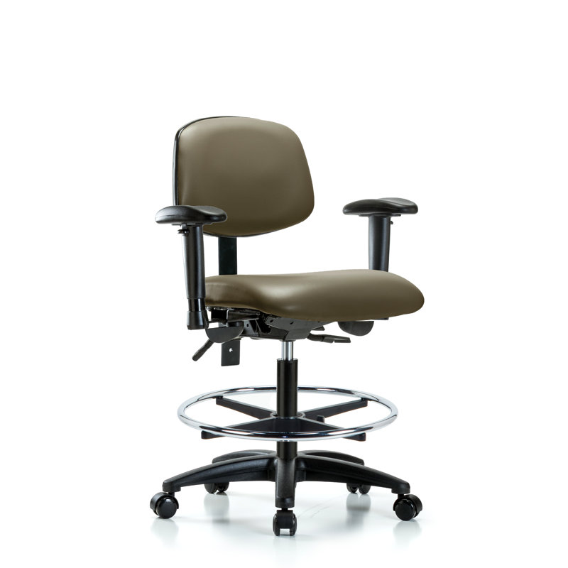 Chaise de travail Kyis, Taupe, Oui, Roulettes