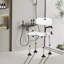 Shower Chair For Elderly & Disabled – Adjustable Height, Backrest & Flip-up Padded Arms With Suction Pads
