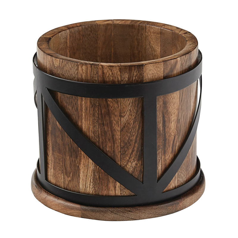 Metal Round Utensil Crock
