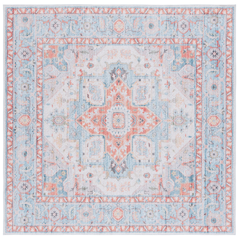 Wealdstone Performance Machine Washable Oriental Rug, Square 6'