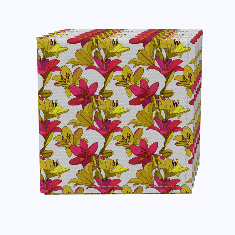 100% Cotton Floral Square Napkin