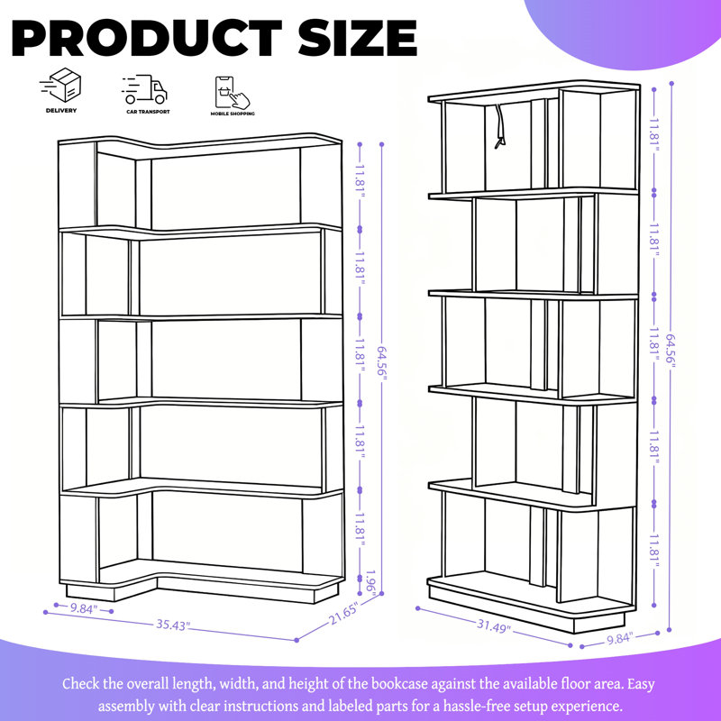 Ensemble de bibliothèque d'angle 90 cm + bibliothèque extensible 80 cm, Chêne foncé
