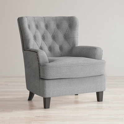 Ines 33" Wide Tufted Polyester Blend Armchair