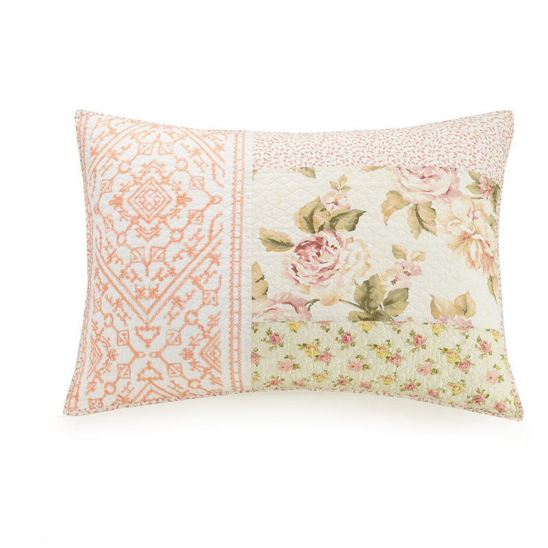 Taie décorative matelassée 100% coton Sweet Blooms, Très grand lit