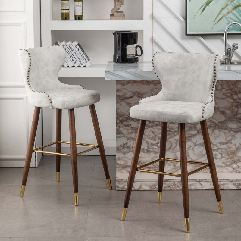 Ensemble de 2 tabourets de bar Mid-Century