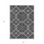 Tapis d'intérieur lavable à motif géométrique argenté 5 pi x 8 pi