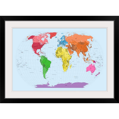 Francy «Continent Map Of The World» par Abarca, impression