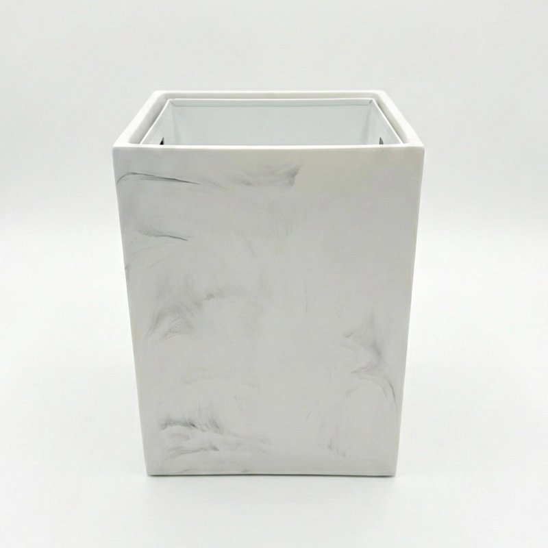 Poubelle en résine Marble Matte