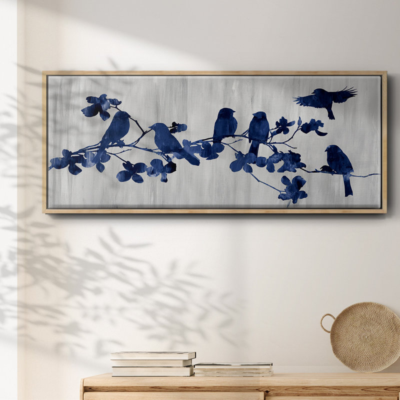 Indigo Hangout - Toile encadrée, H 20 po x l 50 po