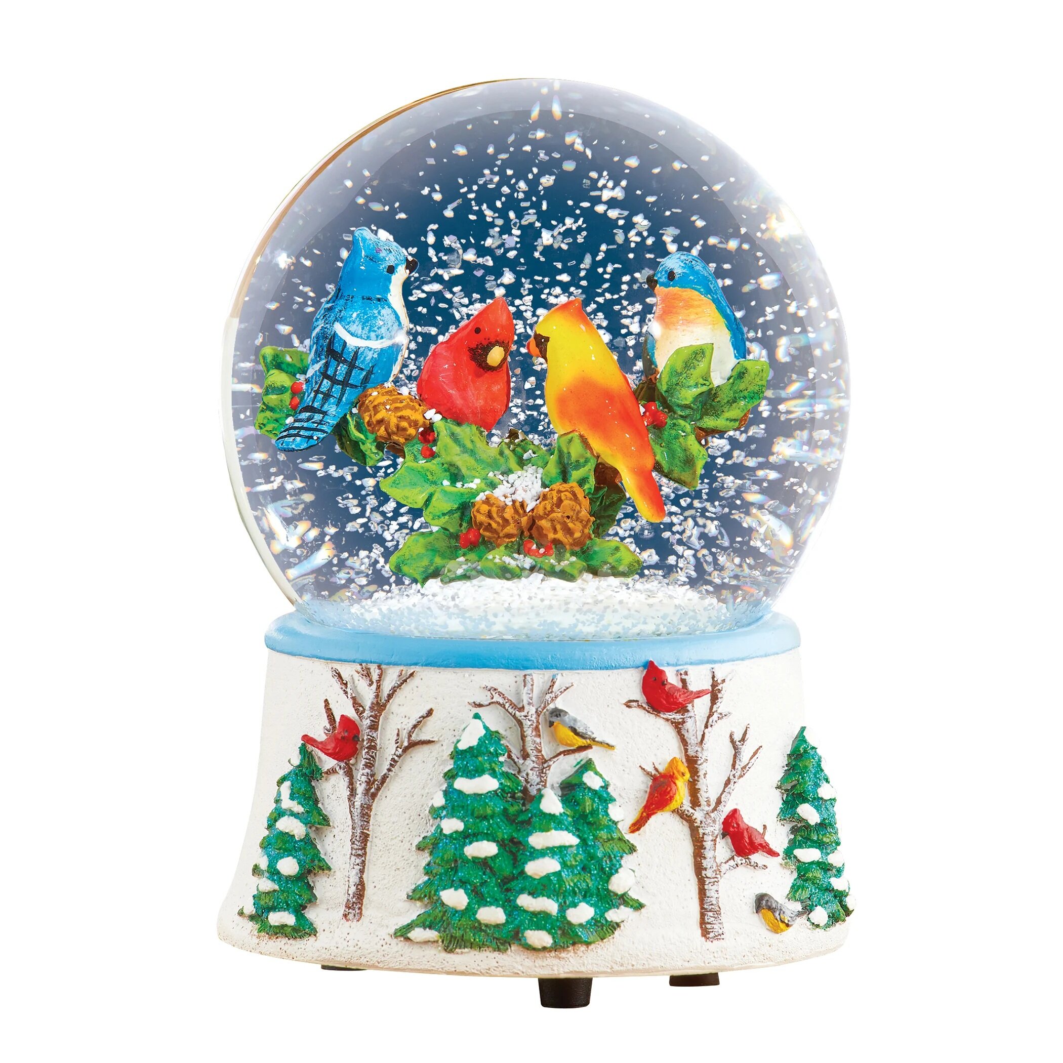 12.75'' Christmas Snow Globe, Santa Train Will Rotate Around The Christmas  Tree With Musics Swirling Glitter Water Lantern Decoration For Home