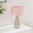Jax Metal Dimmable Touch Table Lamp with Velvet Drum Shade with LED Bulb-36579860-36579857
