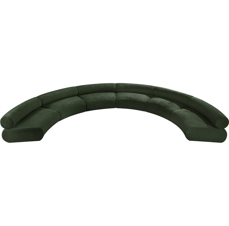 Canapé modulaire rembourré Bale, Tissu chenille vert