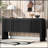 63-Inch Wave-Pattern Console Table With 4 Doors And Adjustable Shelf,Curved Design Sofa Table Behind Couch,Rustic Narrow Entryway Table For Living Room, Foyer And Hallway-1511118802