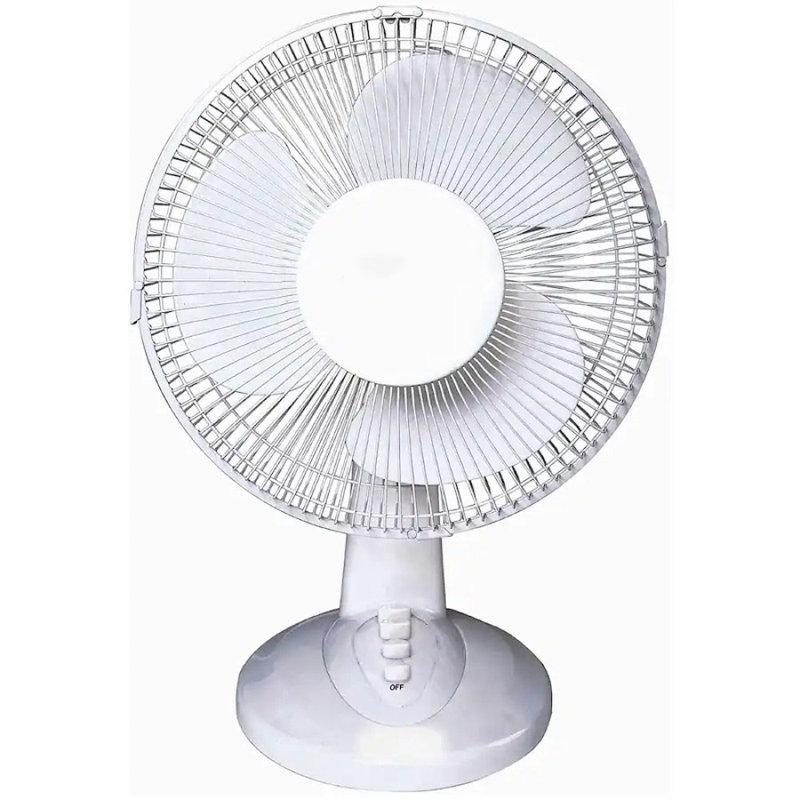 Ventilateur de table oscillant de 12 pouces, ventilateur de bureau à 3 vitesses avec tête inclinable réglable pour le bureau, la chambre à coucher et le dortoir