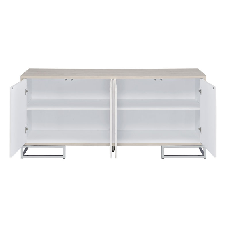 Armoire console L 65 po Casetta , Chrome chrome
