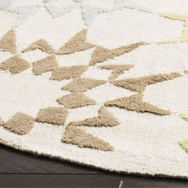 Martha Stewart Hand-Hooked Geometric Area Rug, Rectangle 2 pi 6 po x 4 pi 3 po