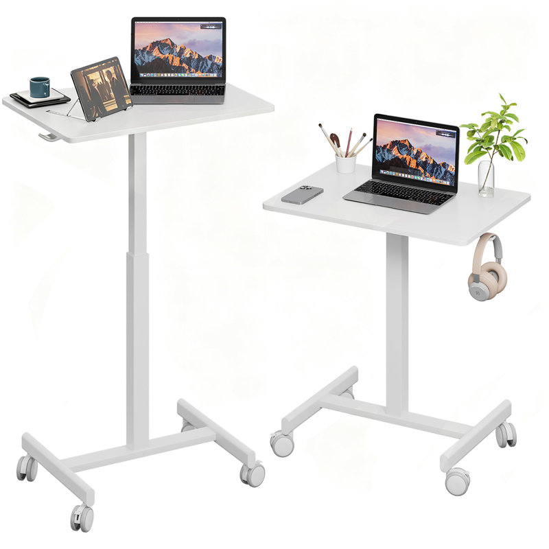 Bureau mobile 26 po x 19 po, Blanc