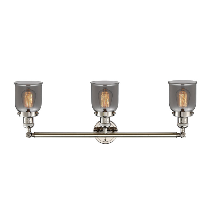 Aponte 3 - Light Dimmable Vanity Light, 60 Watt Vintage Incandescent Bulb, Plated Smoked, Black Antique Brass