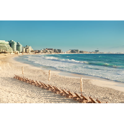 Cancun Hotel District and Beach by Yinyang