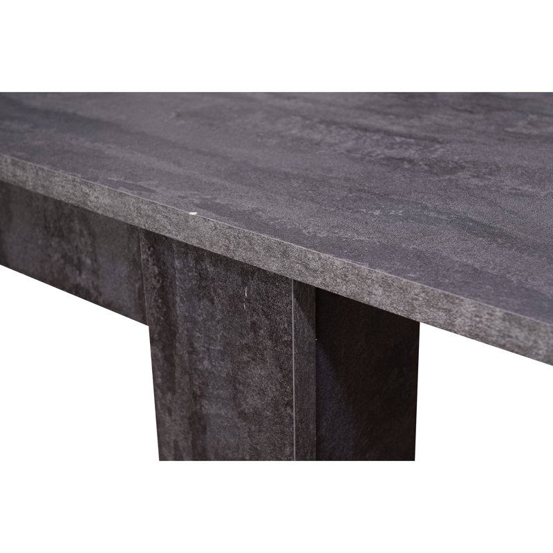 Dishad Extendable Oak Dining Table, Black