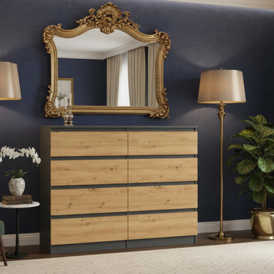 Alivia 120cm W 8 - Drawer Chest of Drawers