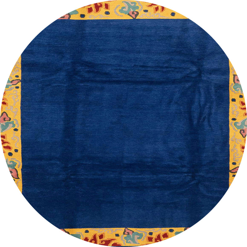 Abstract Indoor Rug, Round 6'