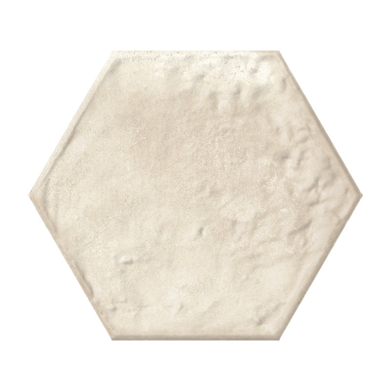 Autumn Essentials 7X8 Hexagon Porcelain Wall and Floor Tile, Cream