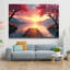 Art mural en verre trempé Lake Sunset-713304263