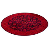 Overdyed Hand-Knotted Wool Modern-Contemporary Pink Area Rug 8' 1" x 8' 1"