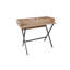 Table de maquillage moderne avec miroir, noyer et noir, 39,4 x 35,0 x 19,7 pouces | Panneau de particules enduit 100% mélamine, pieds en métal, fixation murale, nombreuses tablettes | Élégant et fonctionnel pour les routines de beauté-1344178921