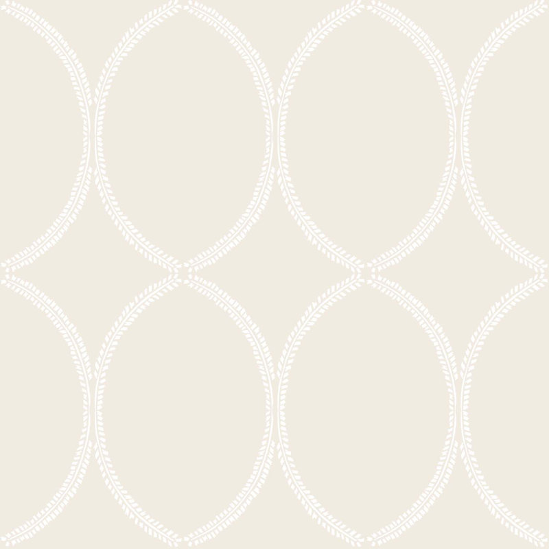 Rouleau de papier peint L 33 pi x l 20,5 po Susan Hable Hutton B, Crème