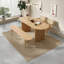 Oval Burlywood Solid Wood Dining Table-1673281170