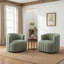 Fauteuil demi-tonneau pivotant rembourré Bryonie-1787267307