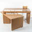 Bureau assis-debout électrique Bachman 63"L avec plateau pivotant à 360°, tablette de rangement, armoire et plateau en bois massif