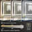 Adorna UL Certified Dimmable LED Bathroom Framed Mirror with 3-Color Lighting, Anti-Fog & Tempered Glass & Brushed Alluminium Framed-386109825