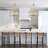 Demien 4-Light Farmhouse Drum Chandelier with Glass Panels