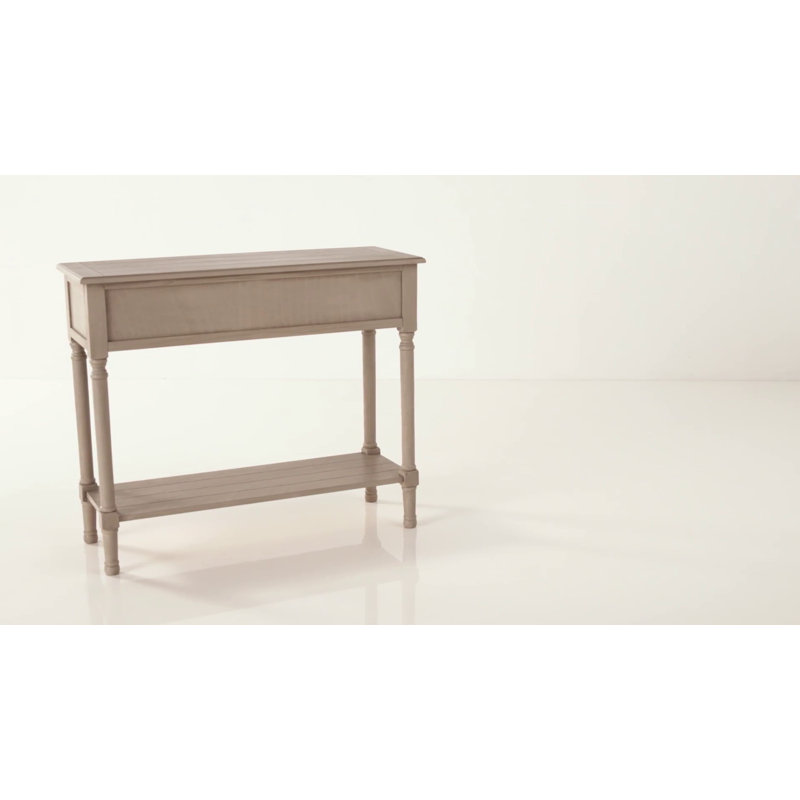 Primrose Warm Brown Wood & Metal Console Table with Storage