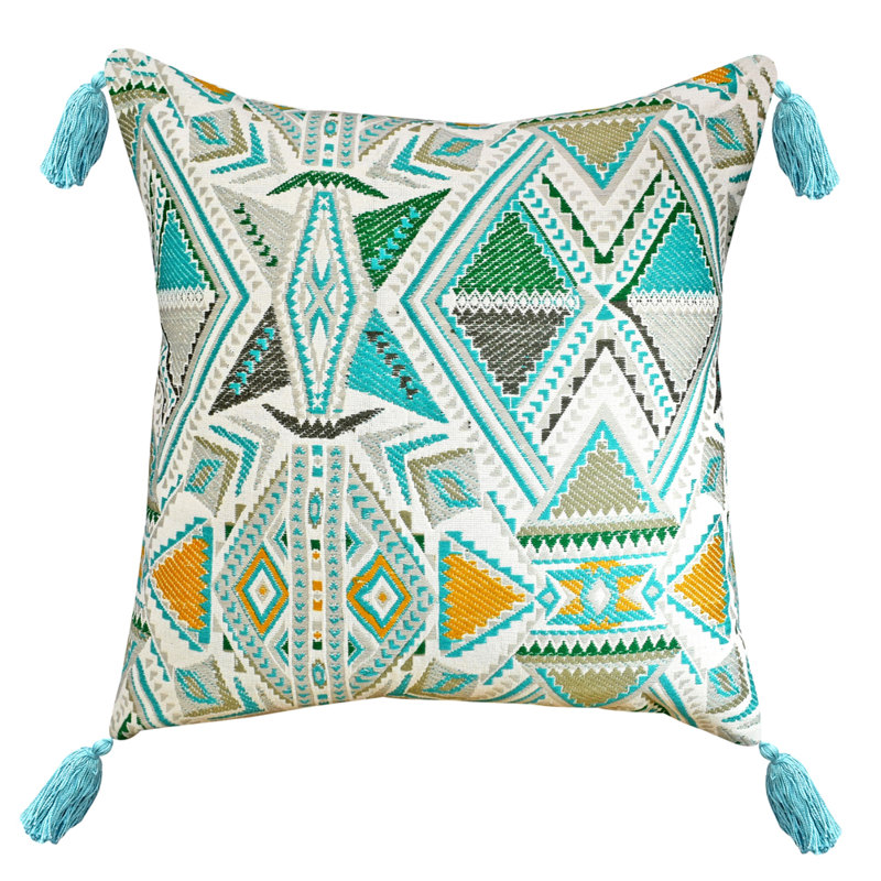 Geometric Cotton Throw Pillow