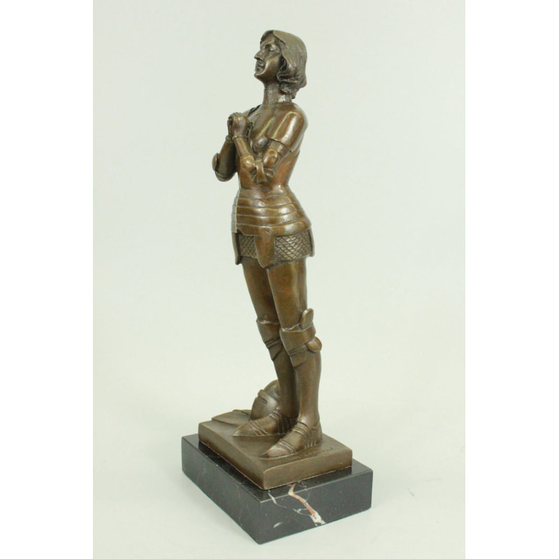 Figurine signée Leonard Joan of Arc Bronze