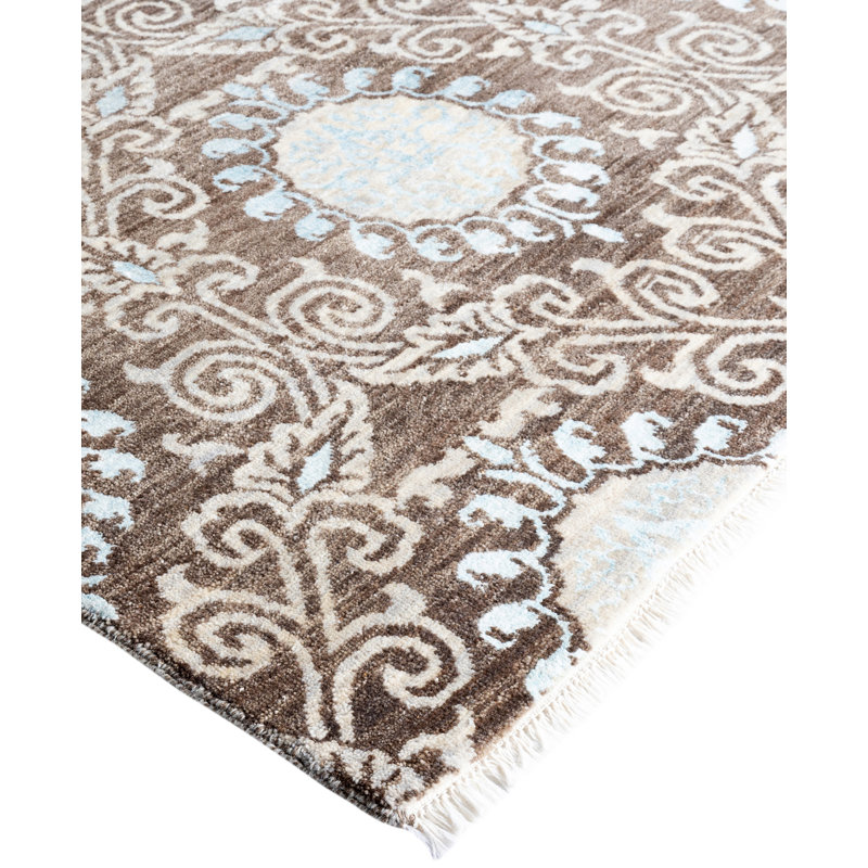 Overdyed One-of-a-Kind 9' 1" X 11' 10" Hand Knotted Area Rug