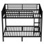 Lit superposé double en métal pour les adolescents et les adultes, couleur noire, économie d'espace, bruit, lit de rangement fonctionnel sous le lit, solution pour économiser, sommeil, conception avec rails, installation simple-1438964982-1438964981