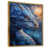 Toile avec cadre flottant or