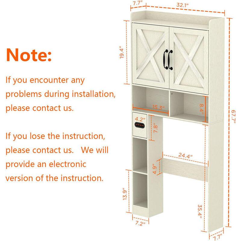 Armoire de rangement au-dessus de la toilette