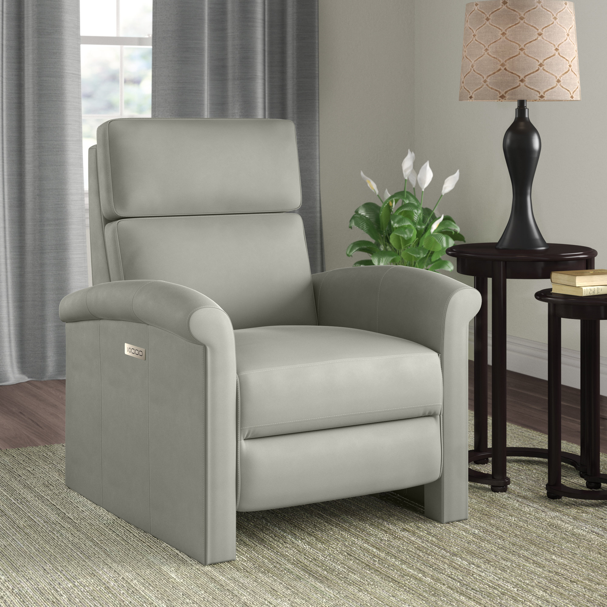 Rochester leather power best sale swivel glider recliner costco