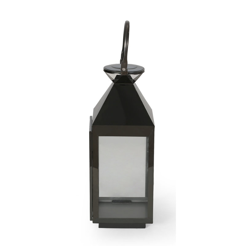 Lanterne moderne en acier inoxydable, Noir