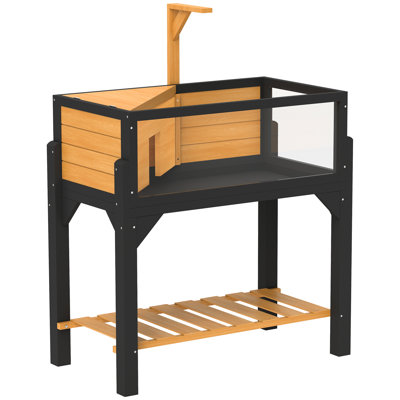 Wooden Tortoise Habitat Wood 1 Piece Tortoise Habitat Red Weatherproof Outdoor Design